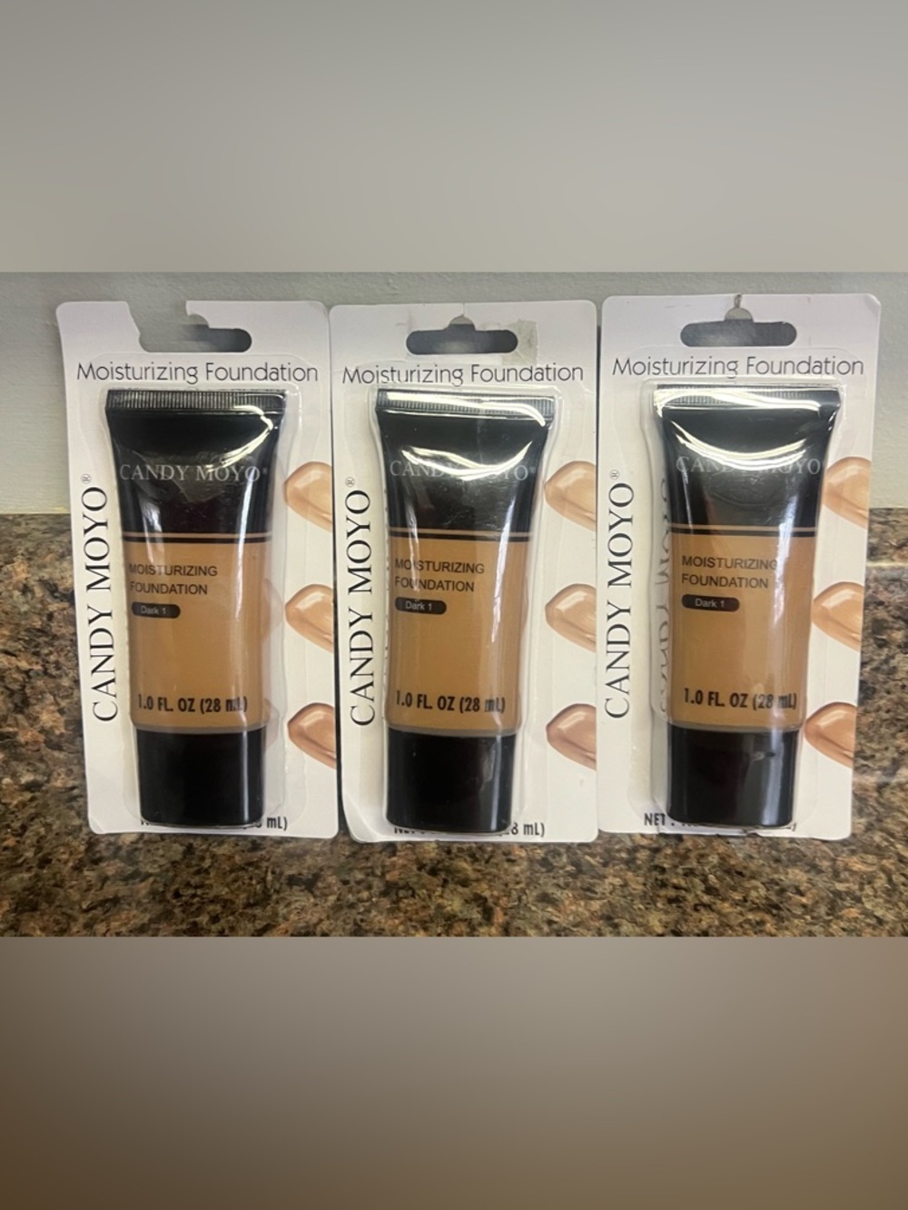 Candy Moyo Foundation . Dark 1/ 1.0 fl oz - Lot of 3.